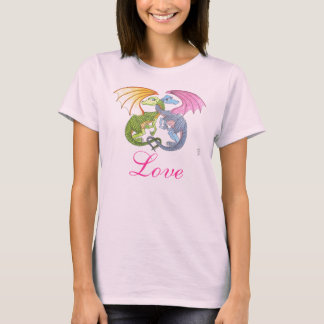 T-shirt Dragons enmêlés dans Love Ladies Tee