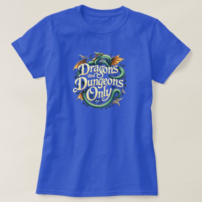 T-SHIRT DRAGONS ET DUNGEONS SEULEMENT (Design devant)