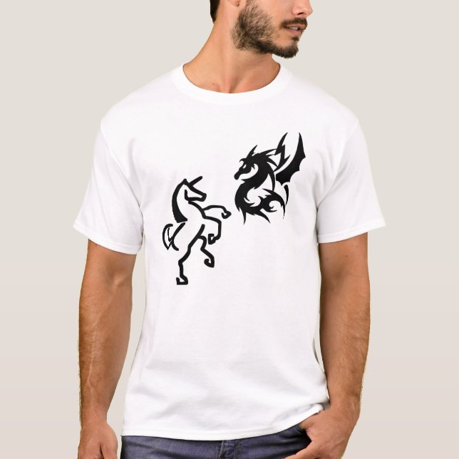 T-shirt Dragons et licornes (Devant)