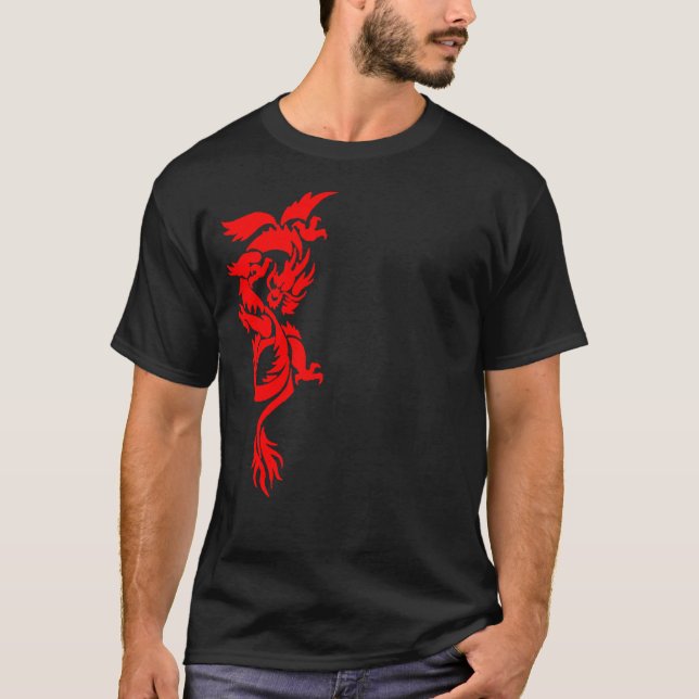 T-shirt Dragons flamboyants Mythique, Nouvel An chinois (Devant)
