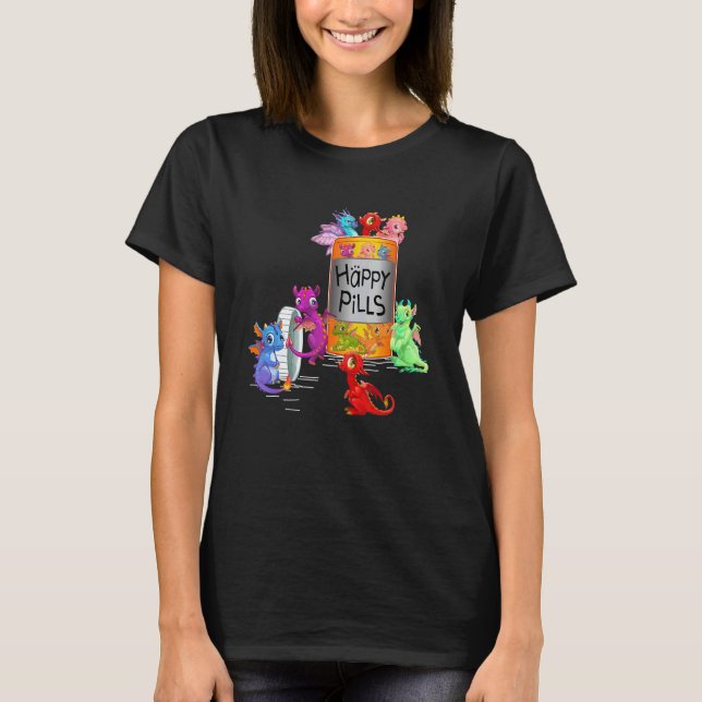 T-shirt Dragons Happy Pills Dragon (Devant)