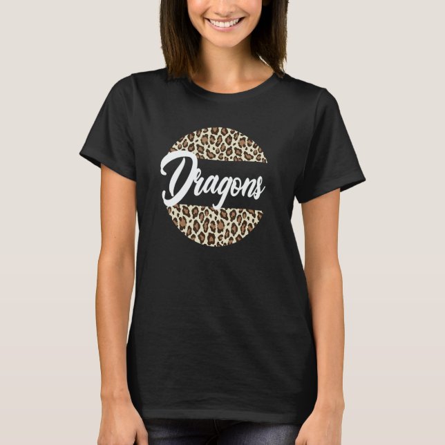 T-shirt Dragons High School Mascot Sports Team Women's Dra (Devant)