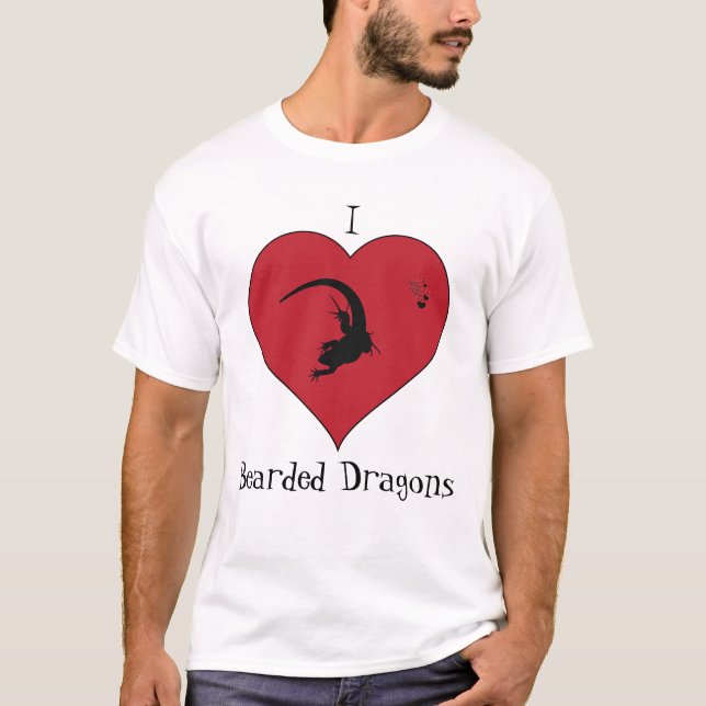 T-shirt Dragons I <3 barbus (Devant)