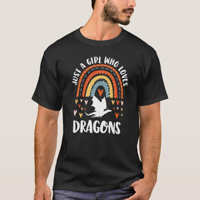 T-shirt Dragons Magnifiques Juste Une Fille Qui Aime Drago (Devant)