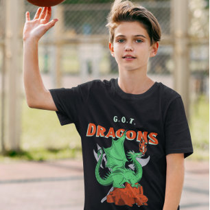 T-shirt Dragons Mythologique Dragon Respiration Feu