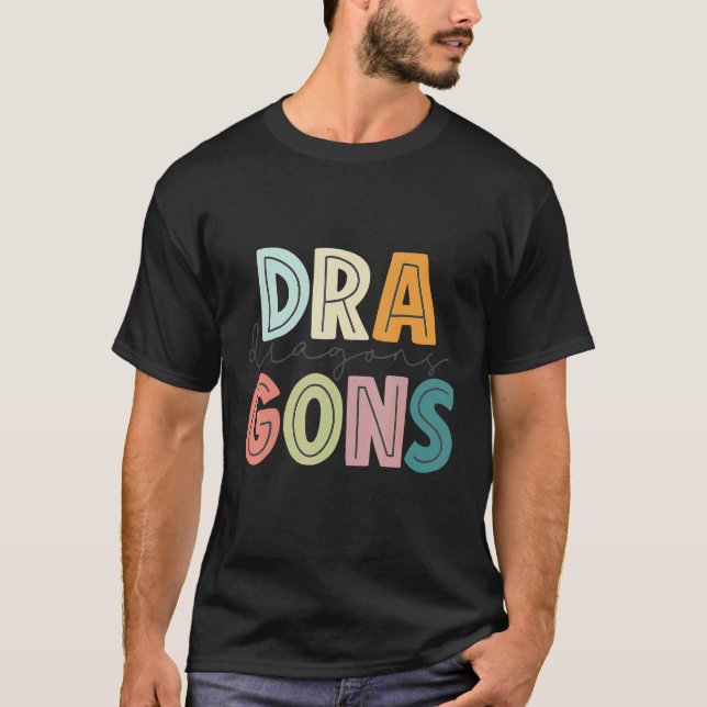 T-shirt Dragons School Sports Ventilateur Team Spirit Masc (Devant)