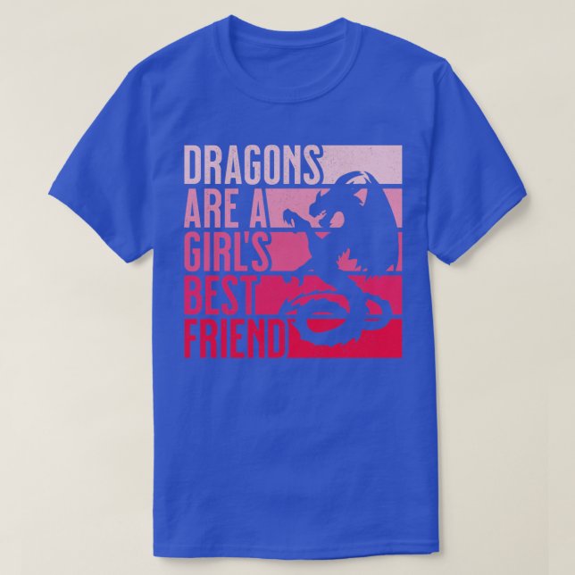 T-shirt Dragons sont les filles les meilleurs amis pour le (Design devant)