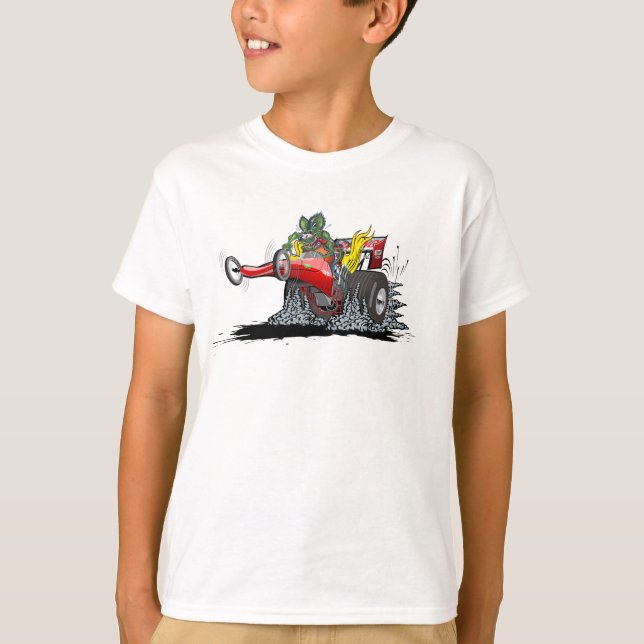 T-shirt Dragster de dessin animé (Devant)