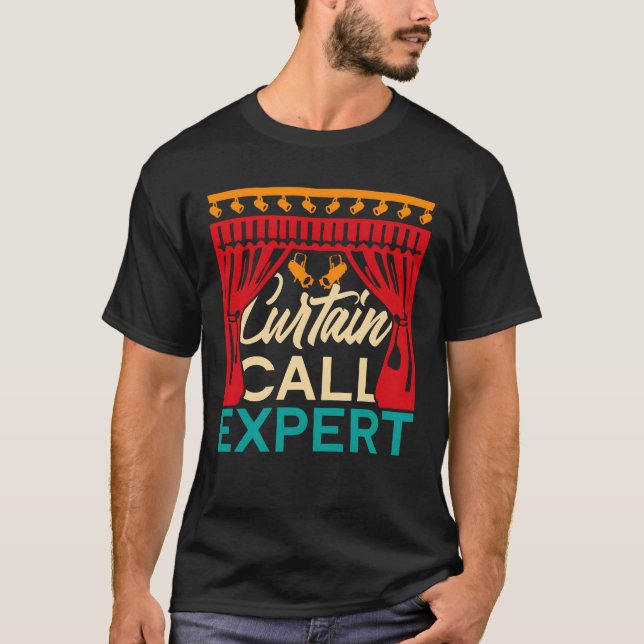 T-shirt Dramaeacher Rideau de scène Epert ami (Devant)
