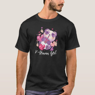 T-shirt Drame coréen pour femmes Kdrama Fille Doigt Cœur  