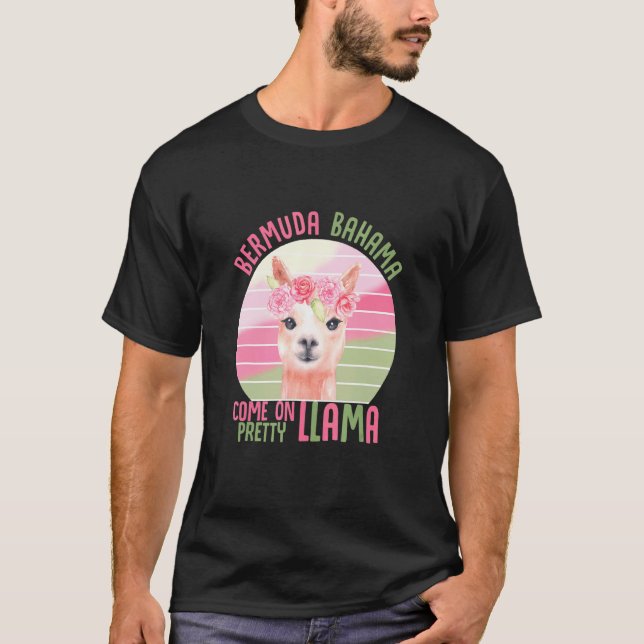 T-shirt Drame Rétro du Lama des Bermudes (Devant)