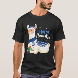 T-shirt Drameau de Hanukkah Pun Happy Llamakah