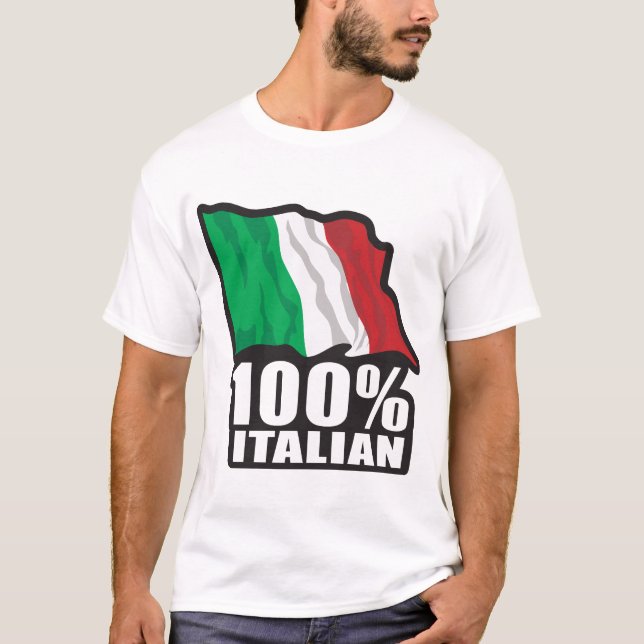 T-shirt Drapeau 100% italien (Devant)