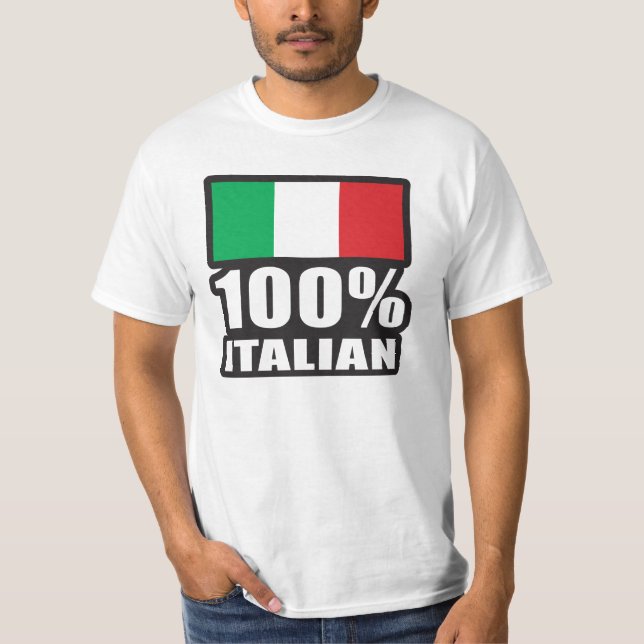 T-shirt Drapeau 100% italien (Devant)