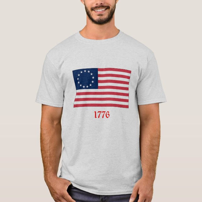 T-shirt drapeau 1776 (Devant)