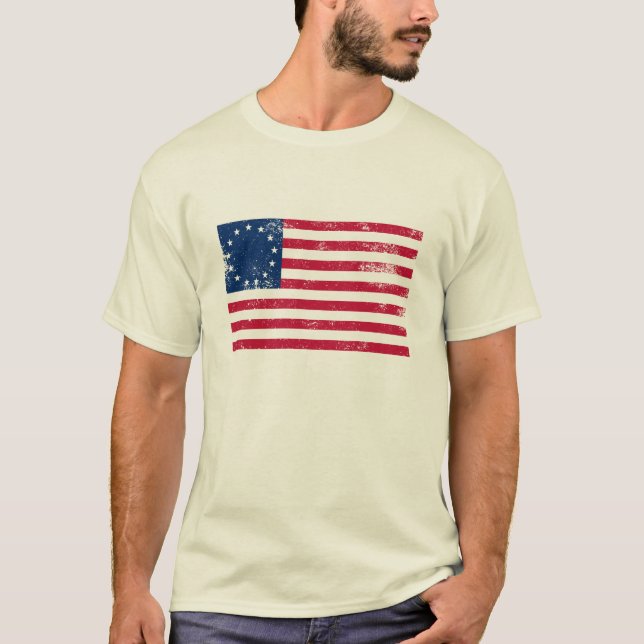T-shirt Drapeau 1776 des USA (Devant)