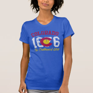 T-shirt Drapeau 1876 centennal d'état d'est le Colorado d