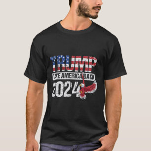 T-shirt Drapeau 2024 Reprendre l'Amérique Hommes Femmes - 