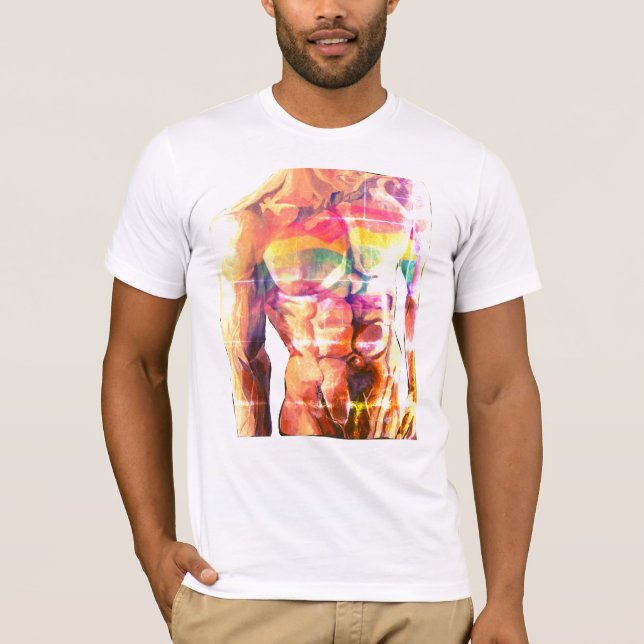 T-Shirt drapeau 2 torso masculin (Devant)