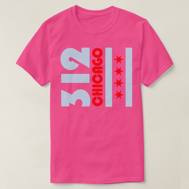 T-shirt Drapeau 312 Chicago Illinois Chi Town (Design devant)