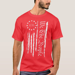 T-shirt Drapeau 4 juillet 1776 Patriotique hommes femmes U