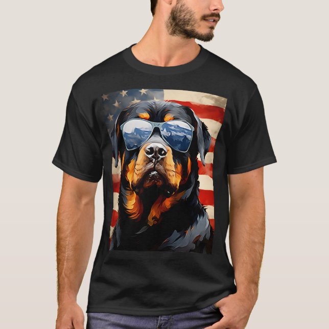 T-shirt Drapeau 4 juillet américain (Devant)