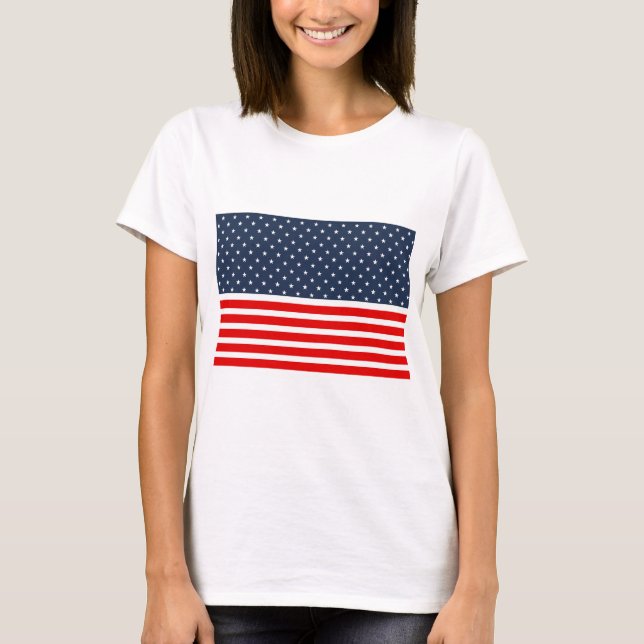 T-shirt drapeau 4 juillet américain (Devant)