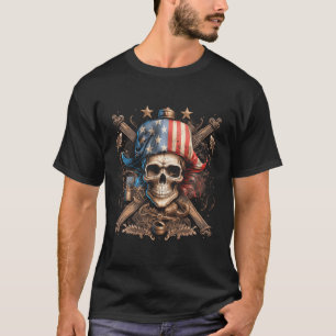 T-shirt Drapeau 4 juillet américain Pirate Amérique