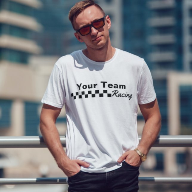T-shirt Drapeau À damiers équipe de course (Créateur téléchargé)