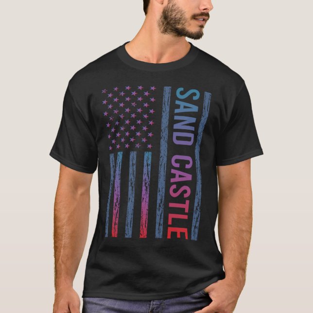 T-shirt Drapeau à dégradé Château de Sable (Devant)
