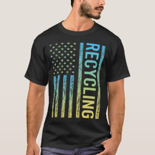 T-shirt Drapeau à dégradé de recyclage Recycler