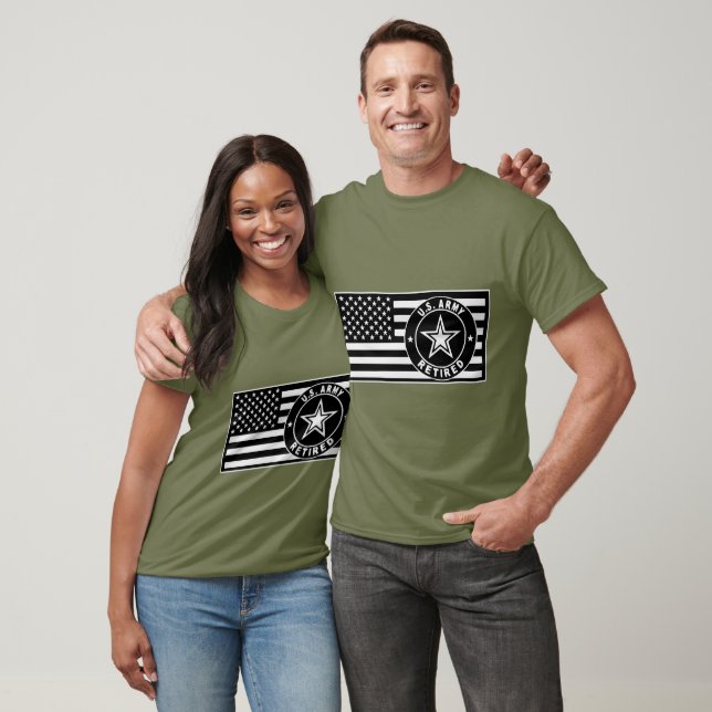 T-shirt Drapeau à la retraite de l'armée © FB @ #USAPatrio (Unisexe)