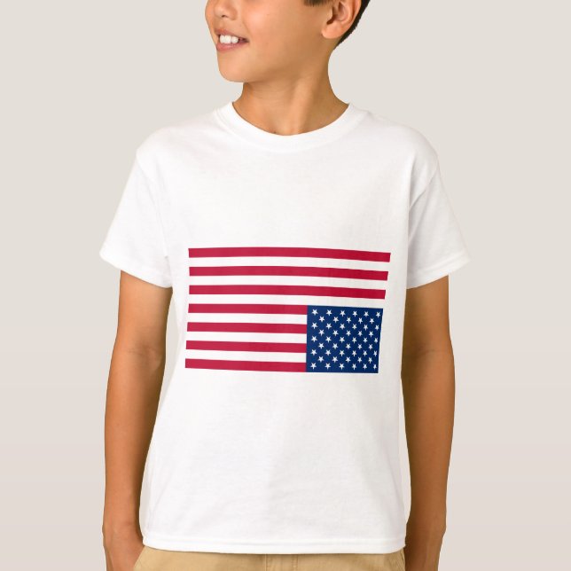 T-shirt Drapeau à l'envers des Etats-Unis (signal de (Devant)