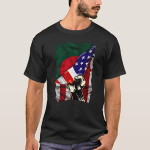 T-shirt Drapeau à moitié américain Bengali RACINE USA Drap