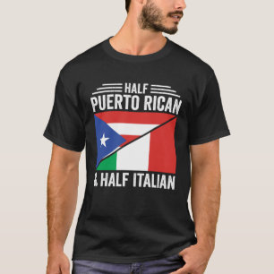 T-shirt Drapeau À Moitié Portoricain Et À Moitié Italien R