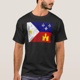 T-shirt Drapeau Acadiana Louisiana Cajun Pays