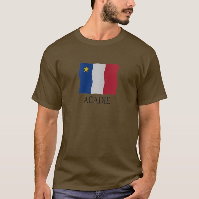 T-shirt drapeau acadien (Devant)
