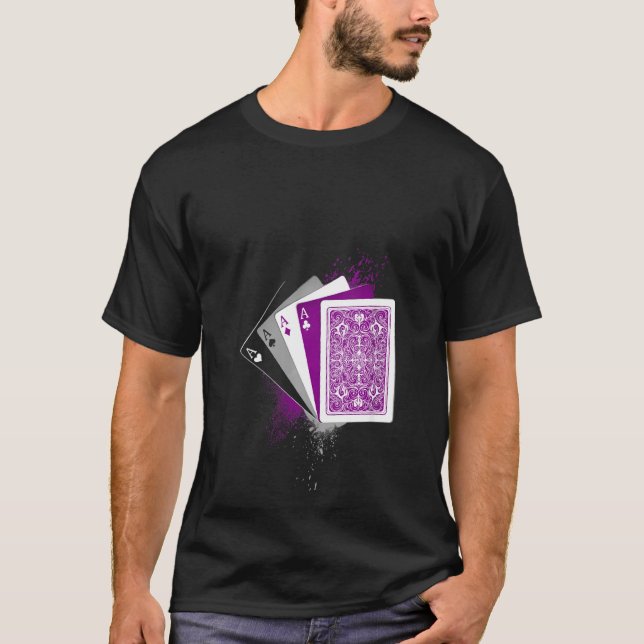 T-shirt Drapeau Ace Queer Jouer Des Cartes De (Devant)