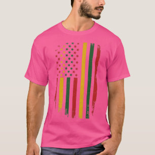 T-shirt drapeau africain américain pour la liberté de l'hi