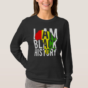 T-shirt Drapeau Africain Je Suis Noir Histoire Black Men F