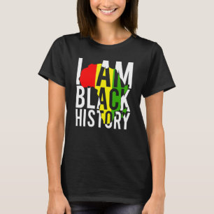 T-shirt Drapeau Africain Je Suis Noir Histoire Black Men F