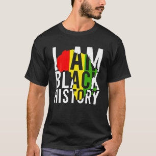 T-shirt Drapeau Africain Je Suis Noir Histoire Black Men F