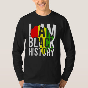 T-shirt Drapeau Africain Je Suis Noir Histoire Black Men F