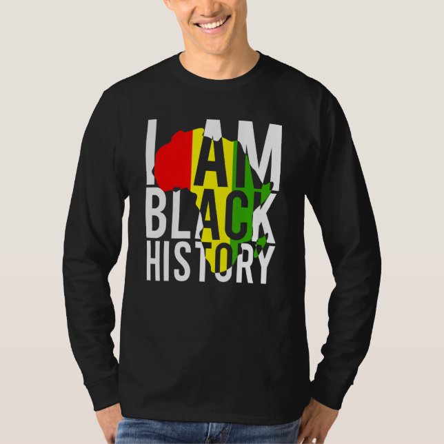 T-shirt Drapeau Africain Je Suis Noir Histoire Black Men F (Devant)