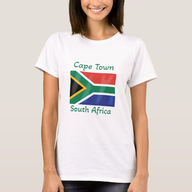 T-shirt Drapeau Afrique du Sud du Cap (Devant)