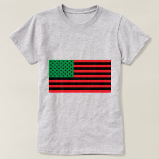 T-shirt Drapeau afro-américain (avec option ajouter le tex