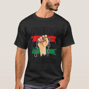T-shirt Drapeau afro-américain du 10ème jour Histo noir