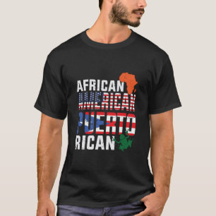 T-shirt Drapeau afro-américain et portoricain