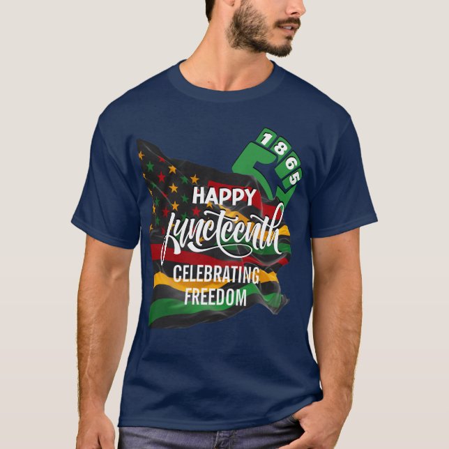 T-shirt Drapeau Afro-Américain JUNETEENTH (Devant)