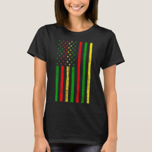 T-shirt Drapeau Afro-Américain Pour Le Mois De L'Histoire